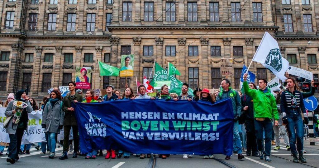 Massive Climate March, organized in Amsterdam.