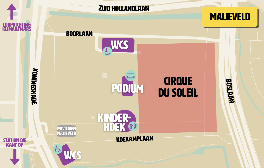 The March 3 Overzicht indeling Malieveld