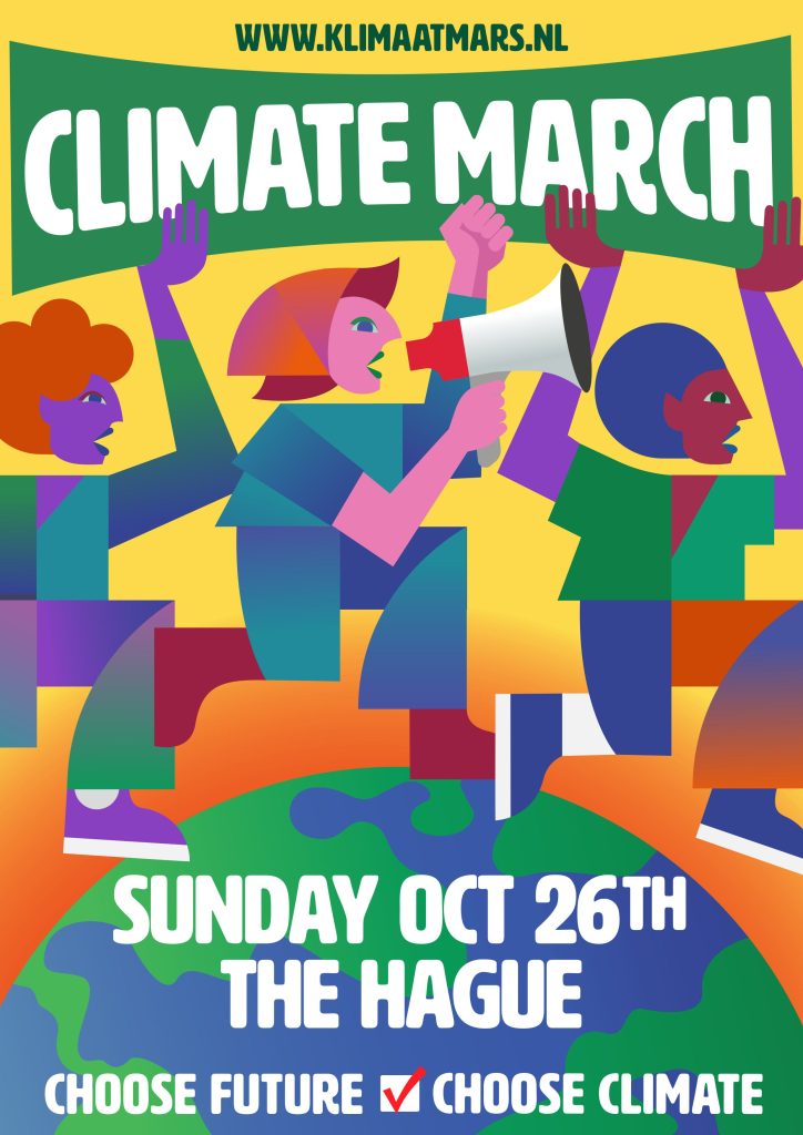 Klimaatmars 2025 poster in EN