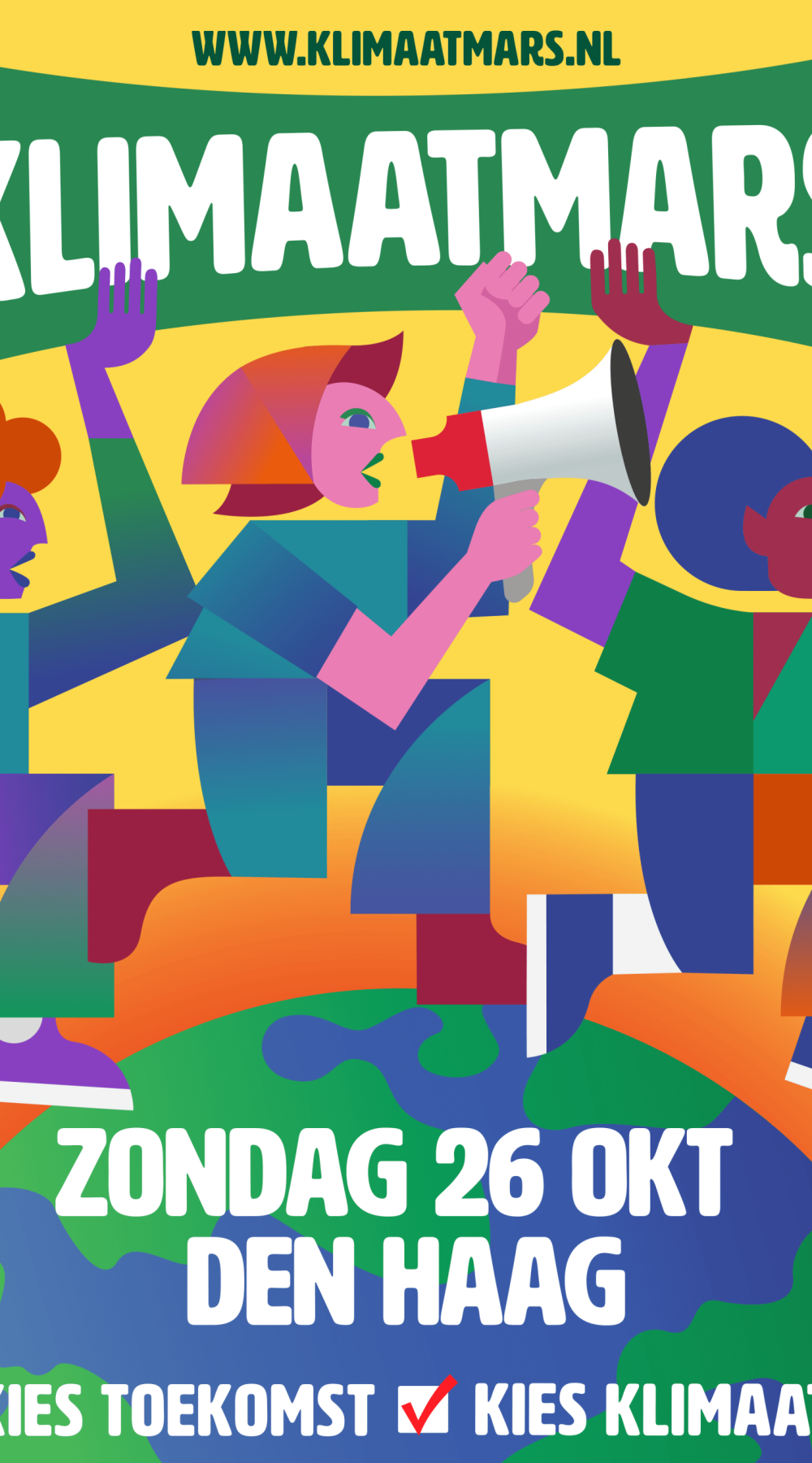Poster ter aankondiging van de Klimaatmars